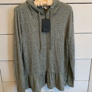 Peplum hoodie top